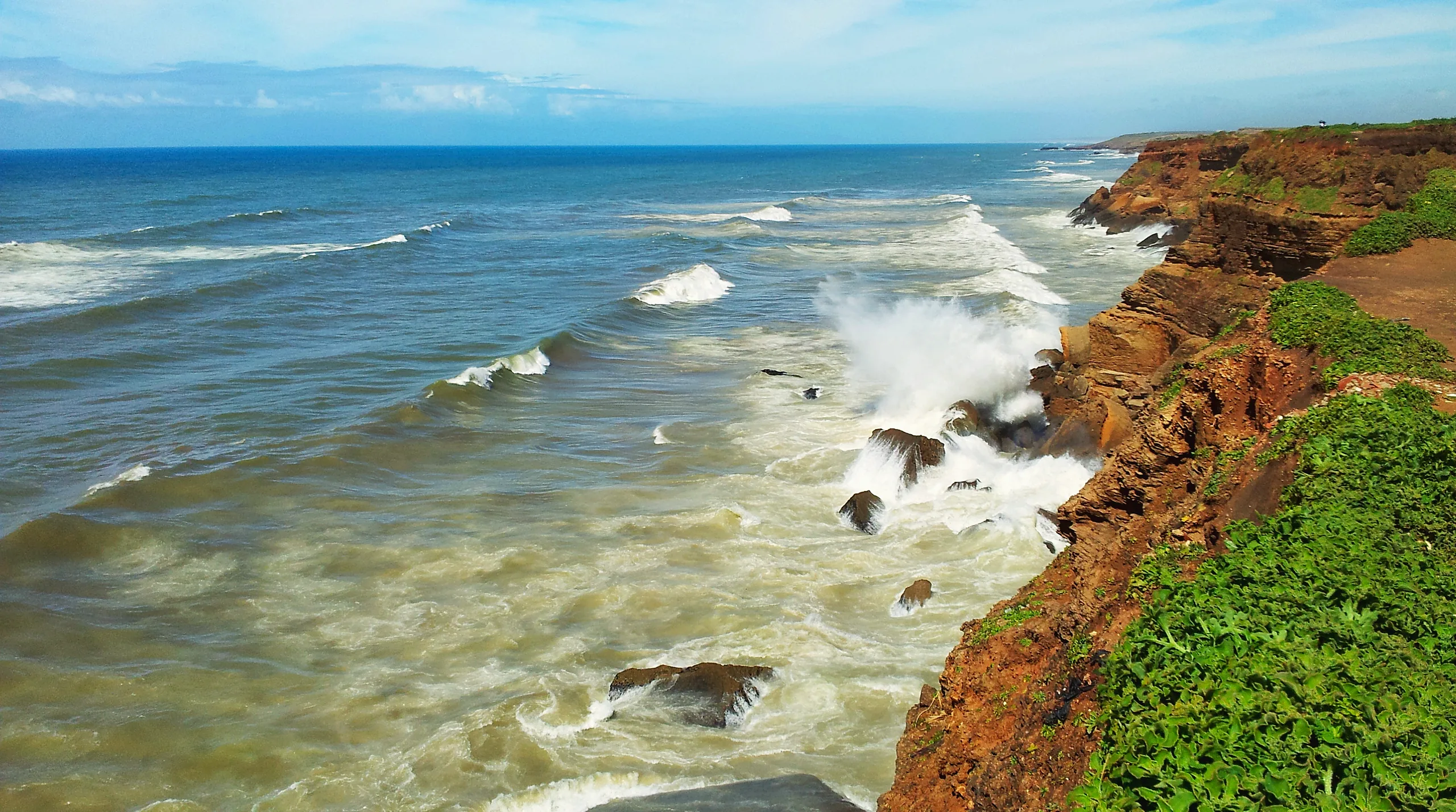 Atlantic shoreline below the city of Rabat