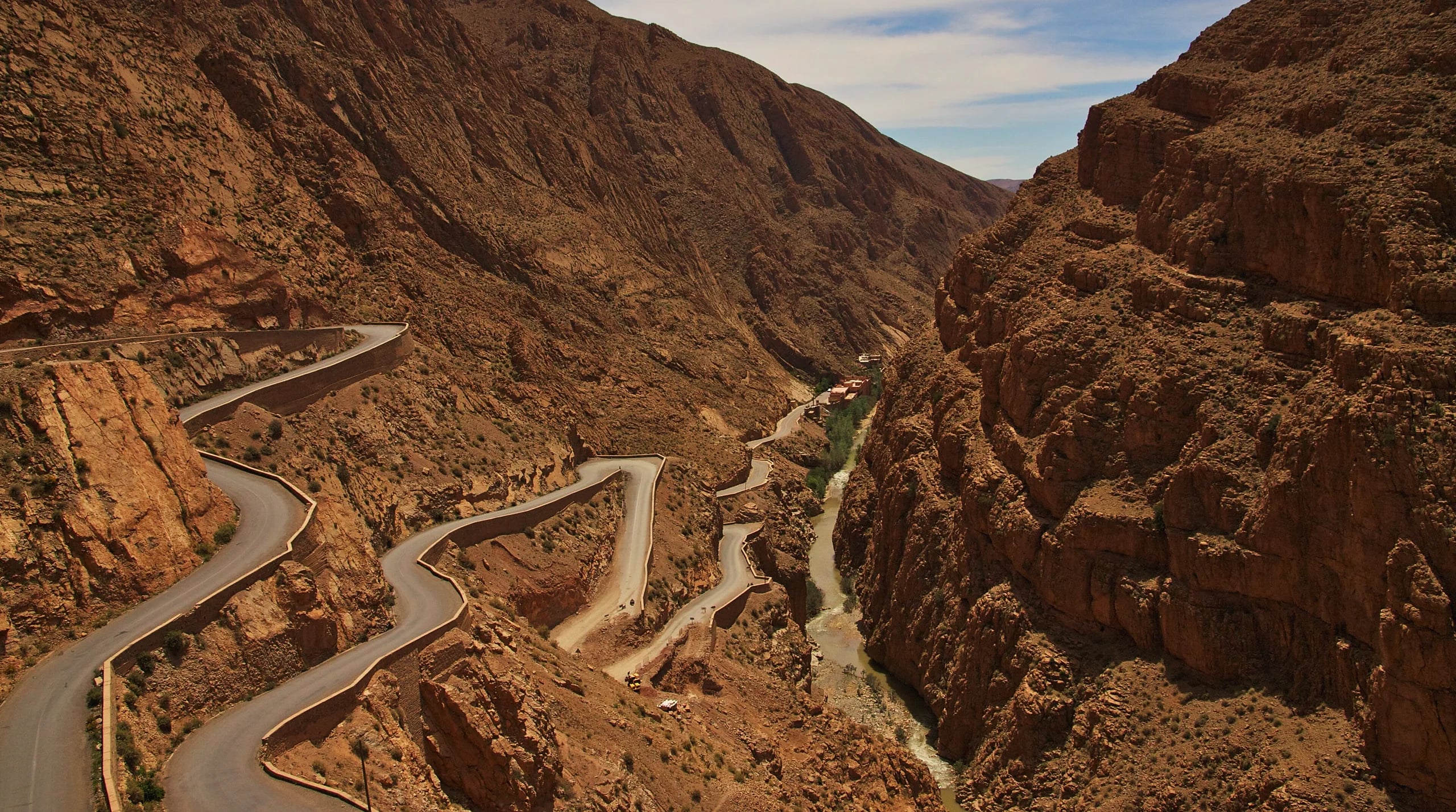 Red rock walls of the Dades Gorge