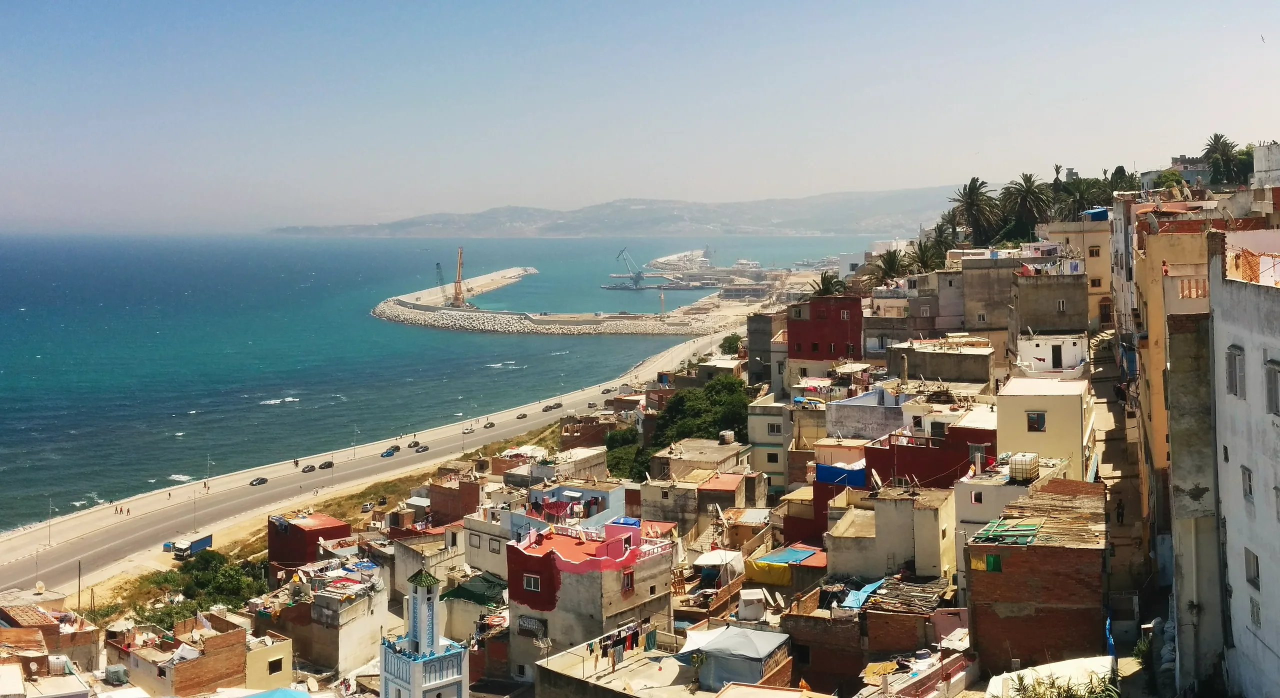 Tangier and its bay seen from above the medina