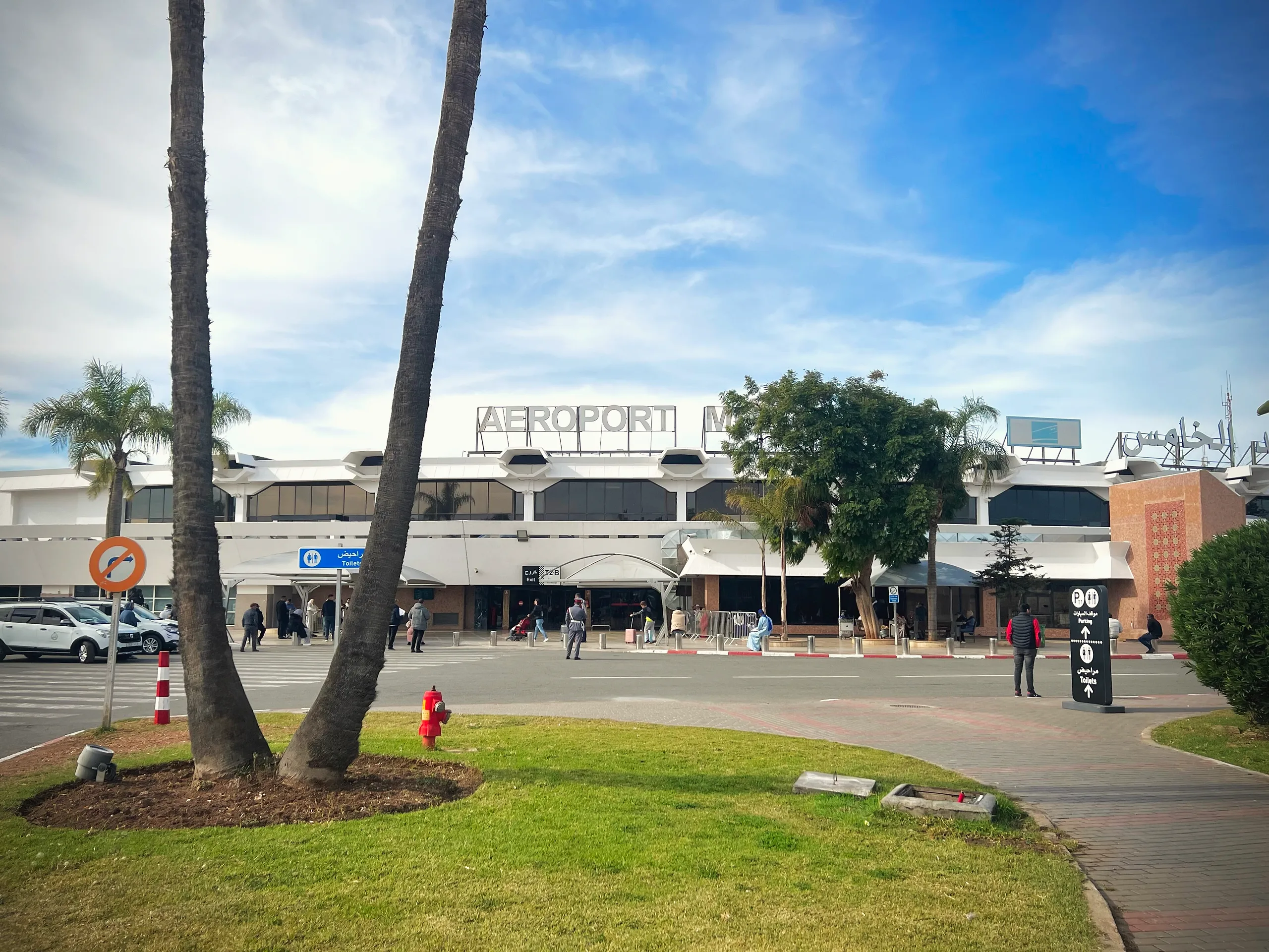 The terminal front of Mohammed V International Airport, Casablanca