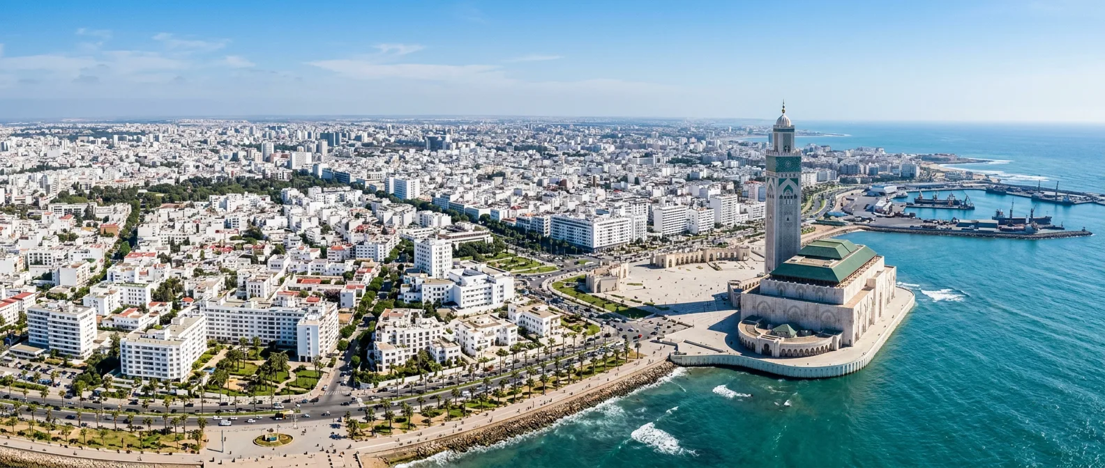 Casablanca cityscape for local guide