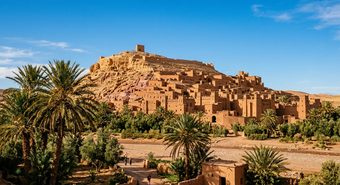 Dades Valley & Skoura to Boumalne palm grove landscape in the Draa-Tafilalet of Morocco