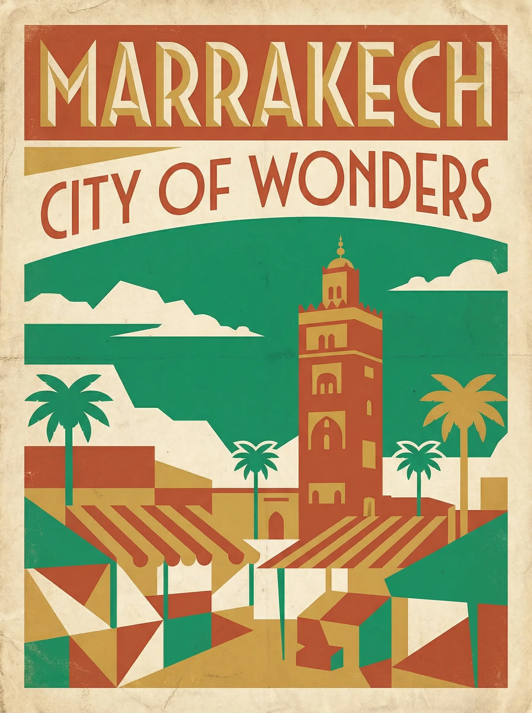 Colorful Marrakech souk scene showcasing the vibrant markets that await visitors arriving in Morocco